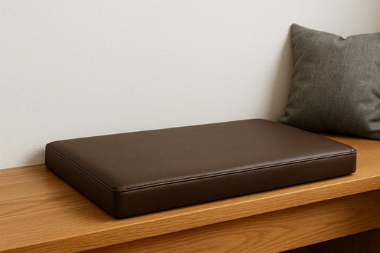 Sitzkissen und Bankauflage von Kunstleder nach Maß