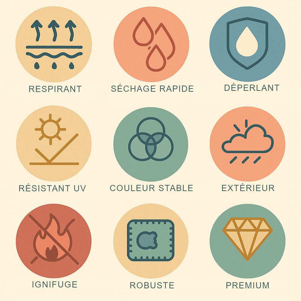 Características de los textiles de olefina para exterior