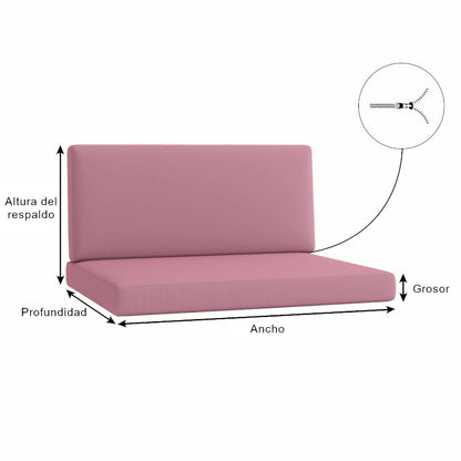 Cojín a medida con respaldo