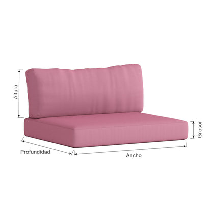 Cojín para palé con respaldo suave