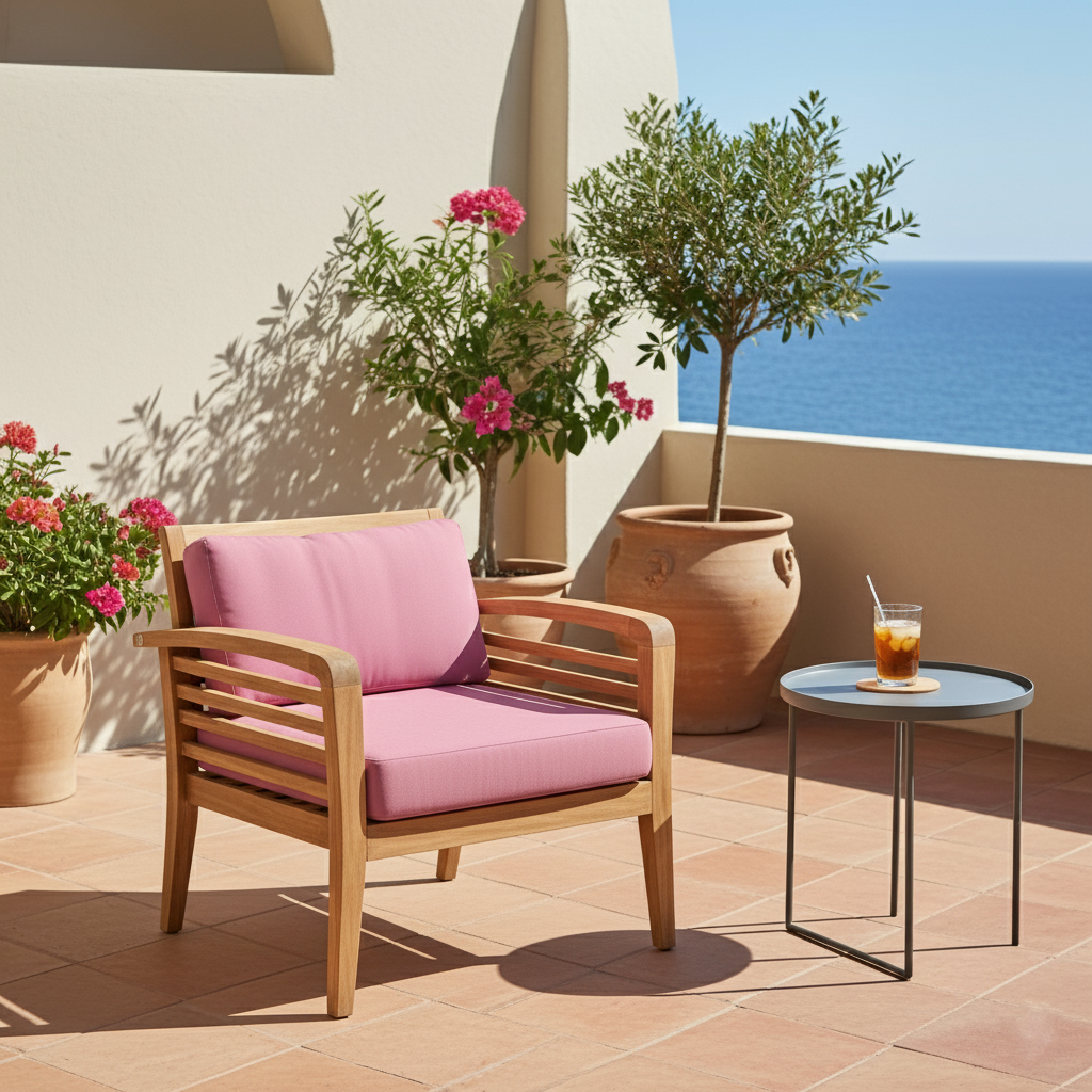 Outdoor Lounge Sitzkissen mit Flopkissen Rückenlehne