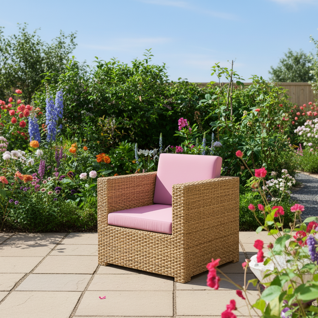 Outdoor Lounge Sitzkissen mit Rückenlehne