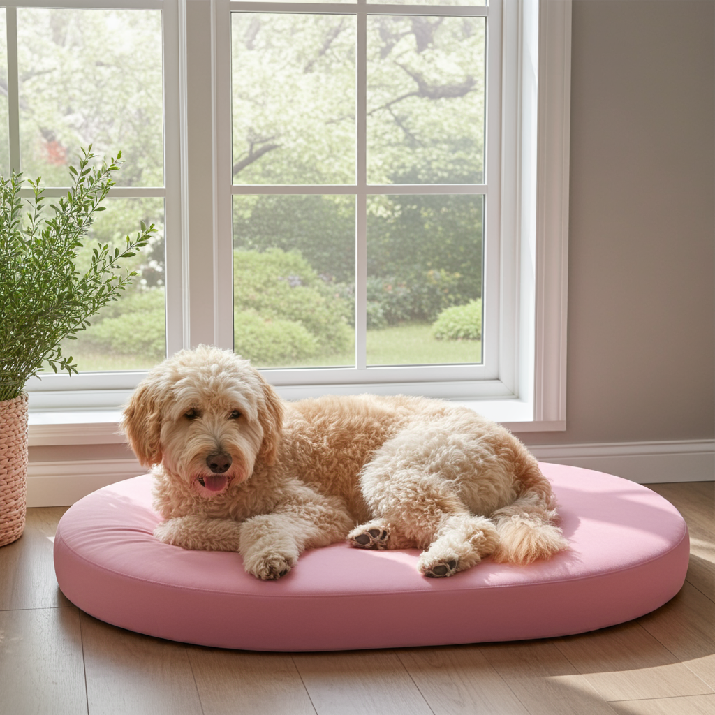 Ovales und rundes Hundebett nach Mass