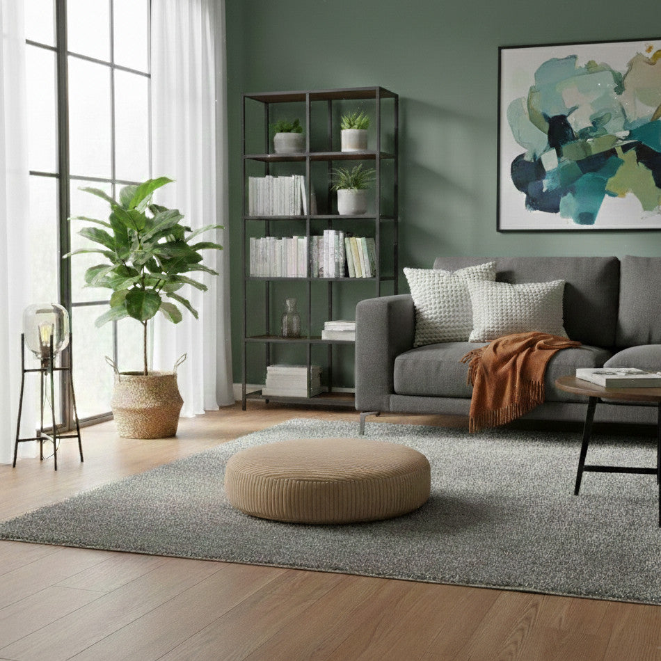 Rundes Bodenkissen für Wohnzimmer mit Cord Stoff