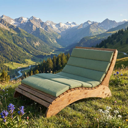 XXL Doppel Wellenliege Auflage nach Maß - 130cm Breit